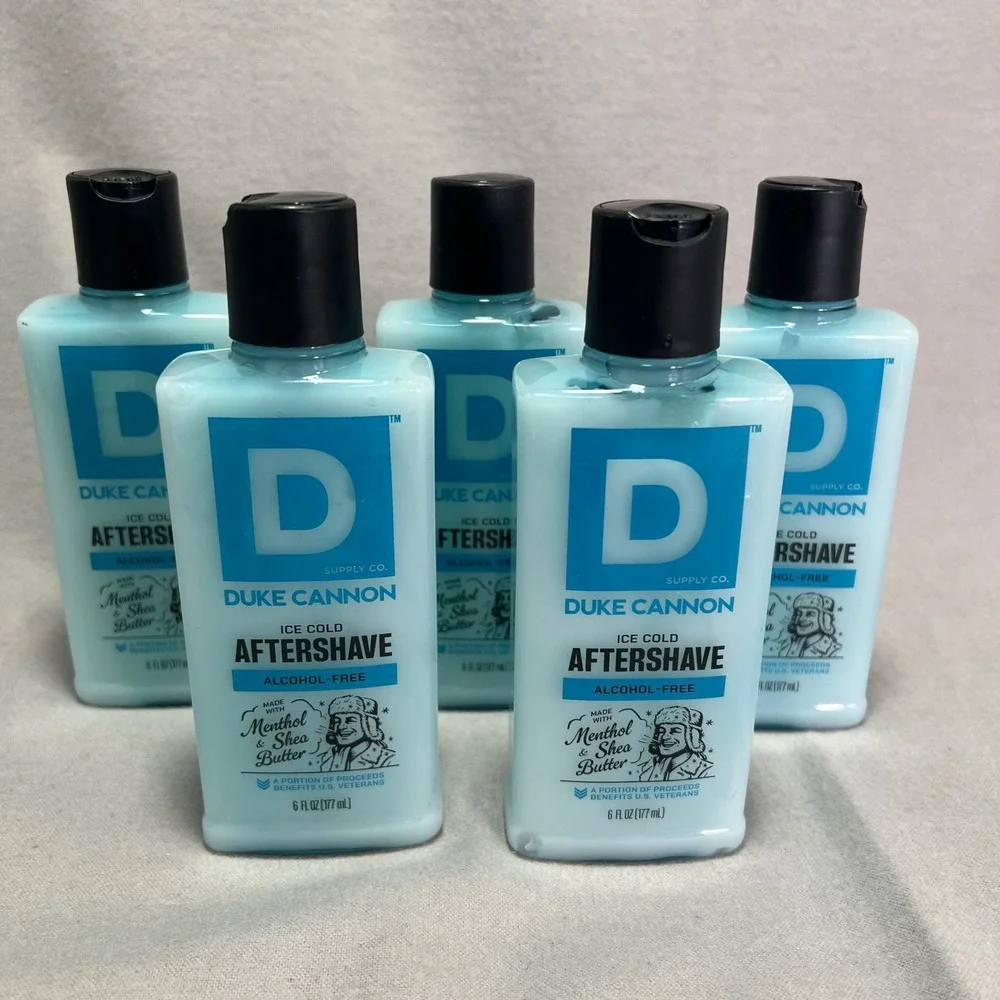 Duke Cannon Ice Cold Aftershave Menthol Shea Butter Alcohol Free 6oz 5 Packs